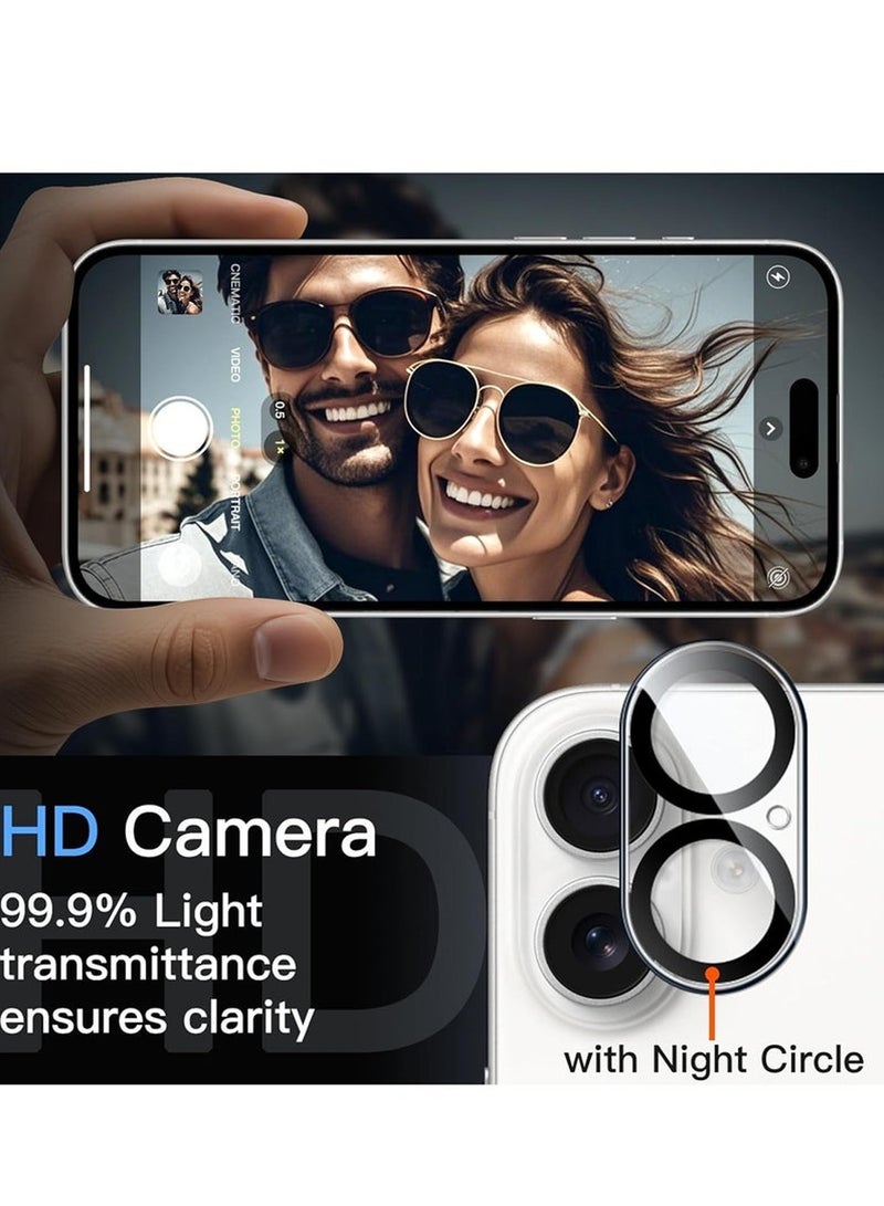 for iPhone 17 Tempered Glass Camera Protector, for iPhone 17 Air Camera Lens Protector, HD Camera Accessories, 9H Hardness Anti-Scratch Screen Cover, Case Friendl [Not Affect Night Shots] - Image 4